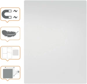 Nobo frameloos modulair whiteboard, staal, magnetisch, 65 x 45 cm — detail 2