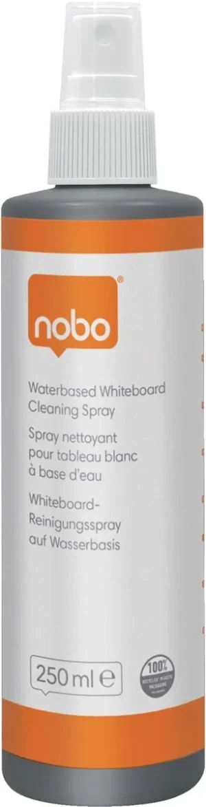 Nobo whiteboardreiniger, op waterbasis, spray van 250 ml — toebehoren voor whiteboards