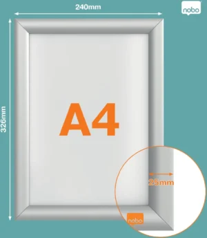 Nobo Essence clicklijst aluminium A4 - grijs — productfoto 2