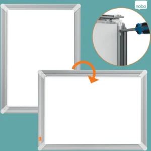 Nobo Premium Plus clicklijst A3 - aluminium, zilver, versterkende hoeken ā productfoto 2