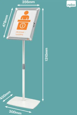 Nobo info vloerstandaard Premium Plus, afsluitbaar, ft A3 — detail 2