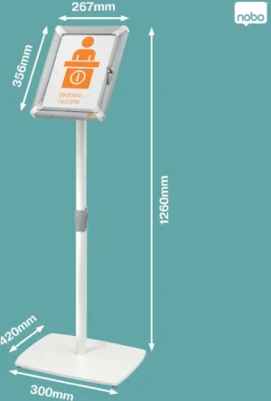 Nobo info vloerstandaard Premium Plus, afsluitbaar, ft A4 — detail 2