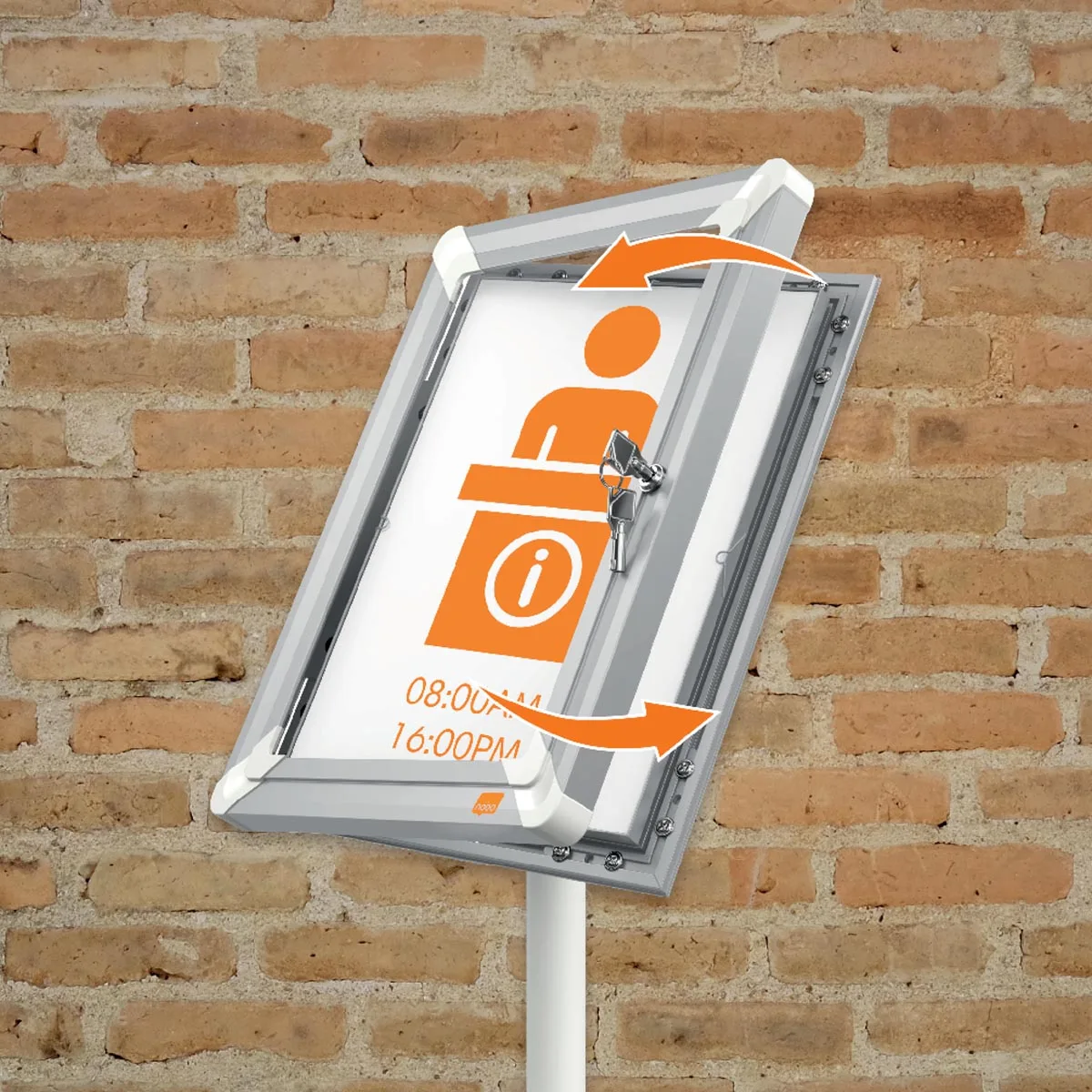 Nobo info vloerstandaard Premium Plus, afsluitbaar, ft A4 — detail 5
