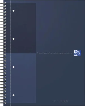 Oxford INTERNATIONAL Notebook Actie 30 jaar, 160 bladzijden, ft A4+, gelijnd, blauw — schrift