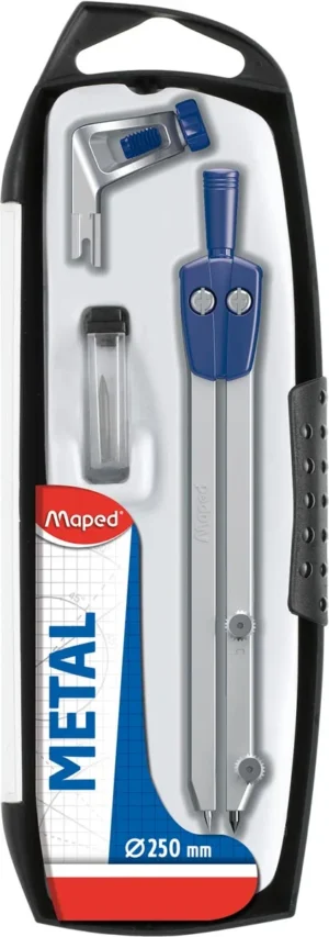 Maped passer Start, 3delige passerdoos met 1 passer Start, 1 universeel inzetstuk en 1 kokertje potloodst — schoolpasser