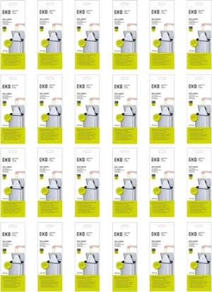 Eko vuilniszakken met trekbandsluiting, 3-6 liter, wit, 1 rol, 30 zakken — detail 2