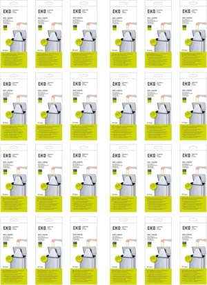 Eko vuilniszakken met trekbandsluiting, 18-28 liter, wit, 1 rol, 20 zakken — detail 2