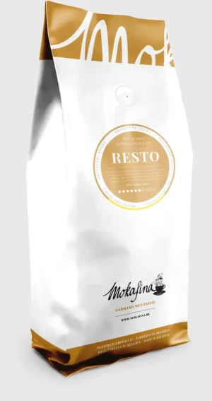 Pak Mokafina Resto gemalen koffie van 1 kg met sterkte 6