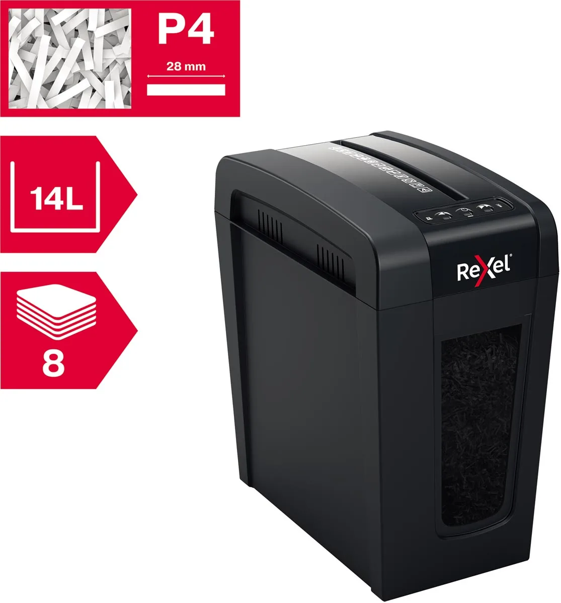 Rexel Secure papiervernietiger X8-SL — detail 3