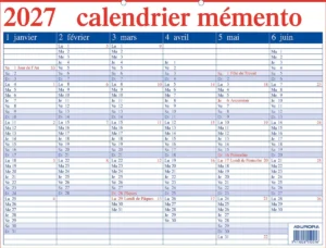 Aurora Memento 20 Franstalig, 2027 — mementokalender 2027