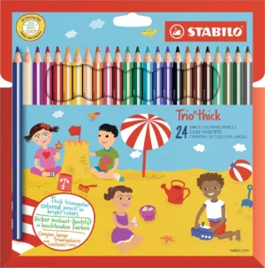 STABILO Trio thick kleurpotlood, etui van 24 stuks, assorti
