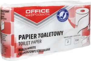 OFFICE products toiletpapier, 2-laags, 150 vel, wit, pak van 8 rollen — toiletpapier en dispensers
