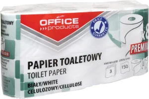 OFFICE products toiletpapier, 3-laags, 150 vel,wit, pak van 8 rollen — toiletpapier en dispensers