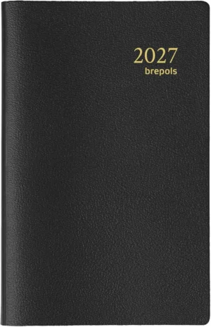 Brepols agenda Delta Genova 6-talig, zwart, 2027 — zakagenda 2027