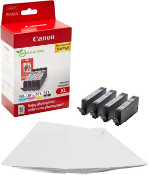 Canon photo value pack CLI-581 XL, 170 - 520 foto's, OEM 2052C006, 4 kleuren — detail 2