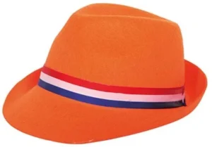 Oranje hoed, trilby — feestartikel
