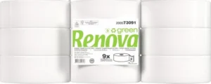 Renova Green toiletpapier Jumbo, 2-laags, 250 meter, pak van 9 rollen — toiletpapier en dispensers