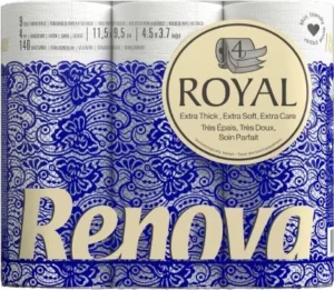 Renova Royal toiletpapier, 4-laags, 140 vel, pak van 63 rollen — toiletpapier en dispensers