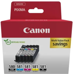 Canon inktcartridge set PGI-580PGBK zwart en CLI-581 kleur