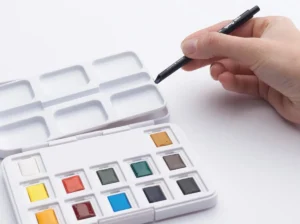 Van Gogh aquarelverf, pocket box met 12 halve napjes — detail 2