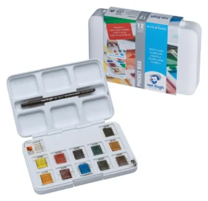 Van Gogh aquarelverf, pocket box met 12 halve napjes — waterverf