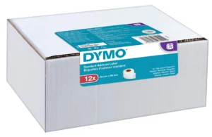 Doos Dymo LabelWriter etiketten 89 x 28 mm wit met 12 rollen van 130 etiketten