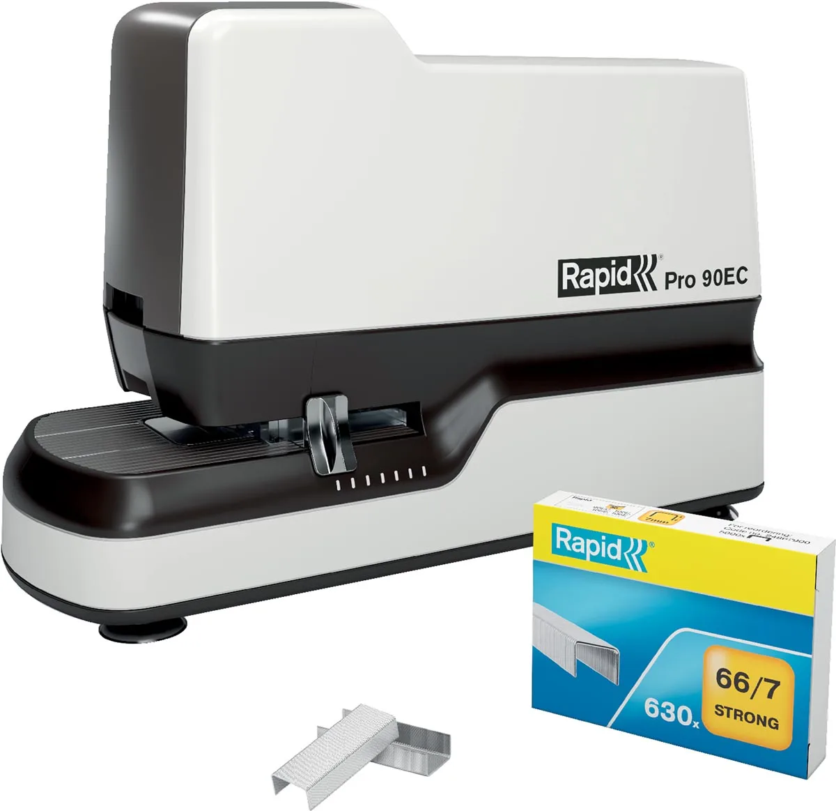 Rapid elektrische nietmachine Pro 90EC, contactloos, 50 blad, wit — elektrische nietmachines