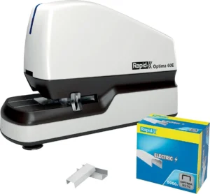 Rapid elektrische nietmachine Optima 60E, contactloos, 60 blad, wit/zwart — elektrische nietmachines