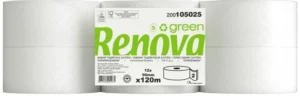 Renova Green toiletpapier Jumbo, 2-laags, 120 meter, pak van 12 rollen — toiletpapier en dispensers