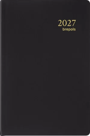 Brepols agenda Delta Seta 6-talig, zwart, 2027 — zakagenda 2027