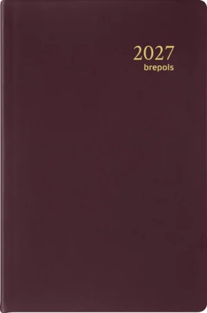 Brepols agenda Delta Seta 6-talig, bordeaux, 2027 — zakagenda 2027