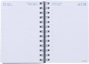 Brepols schoolagenda Wire-O, zwart, 2026-2027 — detail 2