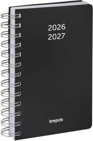 Brepols schoolagenda Wire-O, zwart, 2026-2027 — klasdagboek 2027