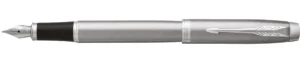 Parker IM vulpen medium met lichaam in metaalkleur in giftbox