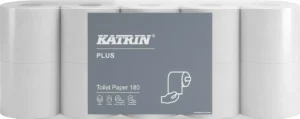 Katrin Plus toiletpapier, 4-laags, 180 vel per rol, pak van 10 rollen — toiletpapier en dispensers