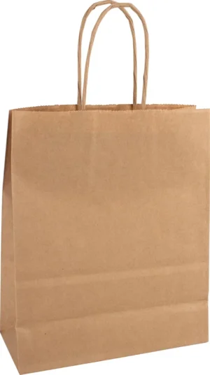 Papieren zak, ft 22 x 10 x 28 cm, bruin — verpakkingstoebehoren