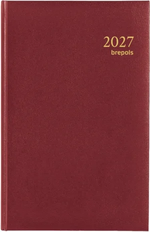 Brepols Saturnus Lima agenda 2027 met bordeaux kunstlederen kaft