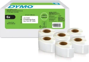 Dymo etiketten LabelWriter ft 25 x 54 mm, wit, doos van 6 x 500 etiketten — detail 2