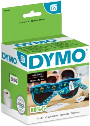 Rol Dymo LabelWriter etiketten 54 Ć 11 mm voor juwelenprijslabels, wit