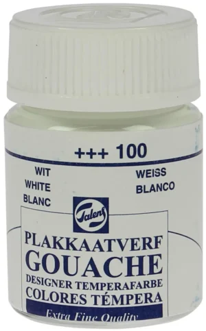 Flacon Talens plakkaatverf Extra Fijn van 16 ml in de kleur wit