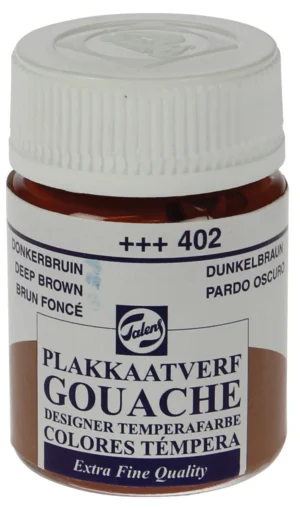 Flacon Talens plakkaatverf Extra Fijn van 16 ml in de kleur donkerbruin