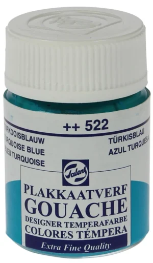 Flacon Talens plakkaatverf Extra Fijn van 16 ml in de kleur turkooisblauw