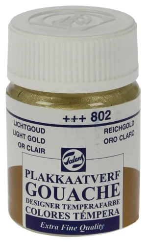 Flacon Talens plakkaatverf Extra Fijn van 16 ml in de kleur lichtgoud