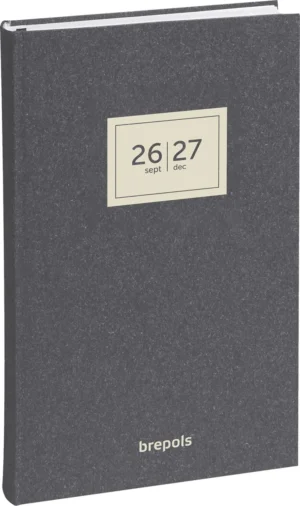 Brepols schoolagenda Saturnus 16 maanden Essenz, antraciet, 2026-2027 — klasdagboek 2027