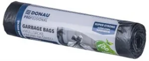 DONAU PROFESSIONAL vuilniszak, 31 micron, ft 69 x 62 cm, 60 liter, zwart, pak van 10 stuks — toebehoren voor vuilnisbakken