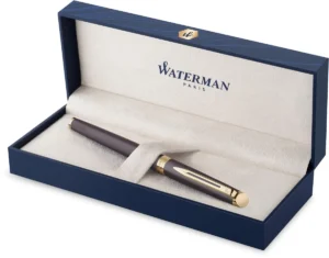 Waterman Hémisphère Metalic roller, fijn, zwart GT, giftbox — detail 2