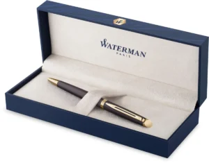 Waterman Hémisphère Metalic balpen, medium, zwart GT, giftbox — detail 2