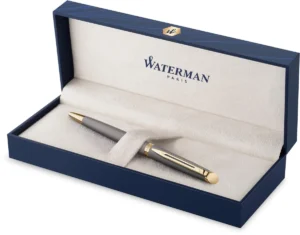 Waterman Hémisphère Metalic balpen, grijs GT, medium, giftbox — detail 2