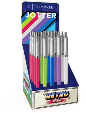 Parker Jotter Originals balpen 90's, medium, geassorteerde kleuren, display van 20 stuks