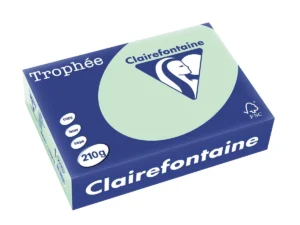 Clairefontaine Trophée Pastel, gekleurd papier, A4, 210 g, 250 vel, groen